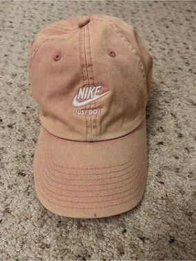 Nike Pink denim ‘Just Do It' ball Cap adjustable
